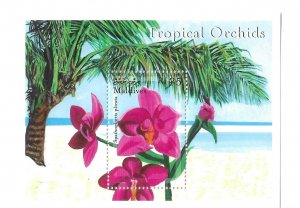 Maldive islands 2000 Orchids Flowers S/S Sc 2468 MNH C13
