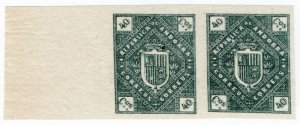 (I.B) Andorra Postal : Arms of The Republic 40c (die proof)