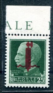 Cent band. 25 n. 490 overprint in large beam red