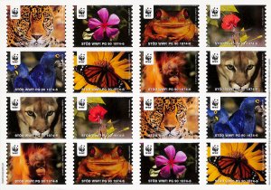 Sweden WWF self-adhesive poster stamps seals wildlife animals butterflies