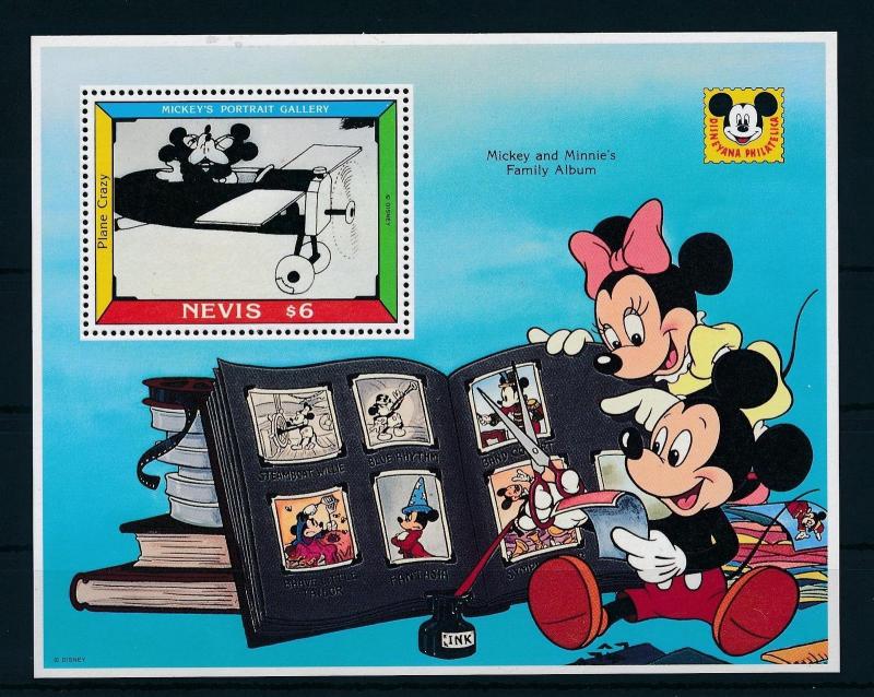 [23223] Nevis 1992 Disney Mickey Mouse in plane MNH