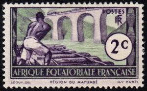 French Equatorial Africa - Scott 34 - Mint-Hinged - Thin