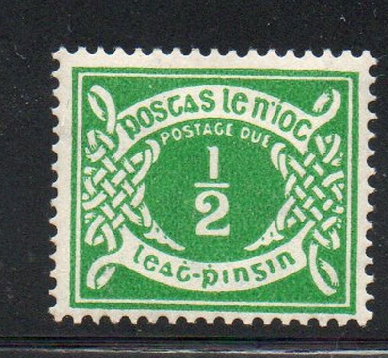 Ireland Sc J5 1943 1/2d emerald Postage Due stamp mint