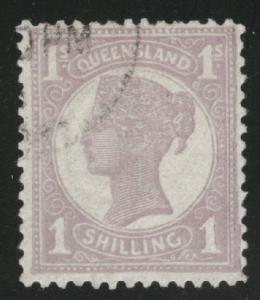 Queensland Scott 121 used 1897 Victoria 1sh lilac