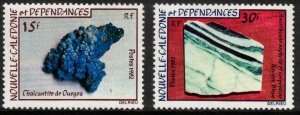 NEW CALEDONIA 1982 Minerals; Scott 472-73; MNH