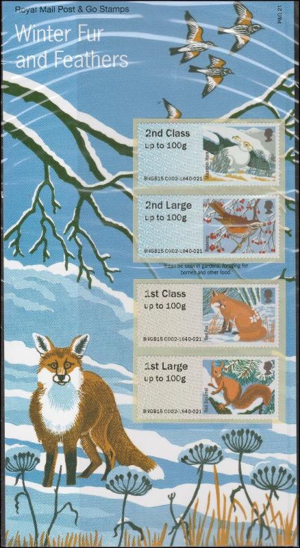 GB FS143a-FS146a Winter Fur and Features set (4 stamps) MNH 2016