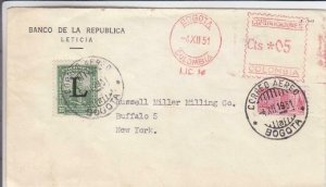 1951, Leticia, Columbia to Buffalo, NY, Airmail, LANSA (33375)