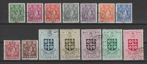 ST LUCIA 1949/50 SG 146/59 USED Cat £65