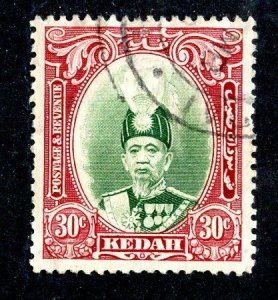 1937 Kedah  Sc# 49 used cv $11.50 ( 8022 BCXX )