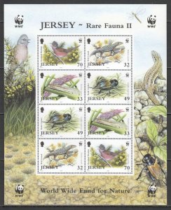 L0074 2004 Jersey Wwf Fauna Birds Insects Reptiles Rare Fauna Ii 1Kb Mnh