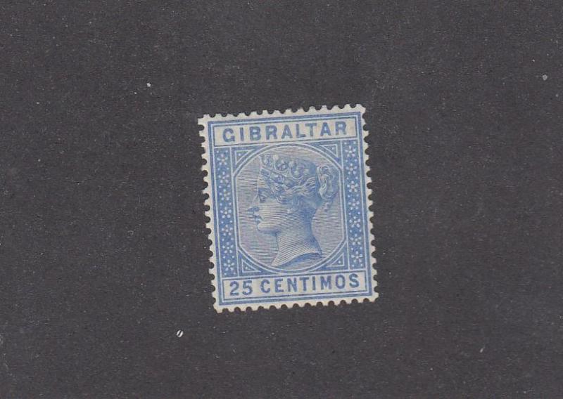 GIBRALTAR # 32 MH QUEEN VICTORIA 25cts CAT VALUE $25+