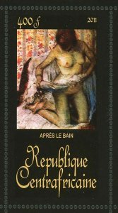 Edgar Degas Stamp Après Le Bain Petit-déjeuner Après Un Bain  S/S MNH #3412-3417