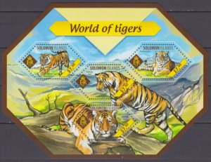 2014 Solomon Islands 2667-2670KL Cats - Tiger 9,50 €