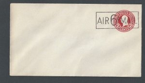 UC8 2c Carmine Revalued To 6c For WW2 Airmail Use Mint Entire Size 10 Wmk 38---