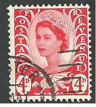 GB - Wales & Monmouthshire #10, Queen Elizabeth, Used**-