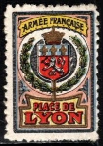 1914 WW One France Delandre Poster Stamp French Army Lyon Square Memorial