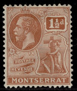 MONTSERRAT GV SG69, 1½d red-brown, M MINT.