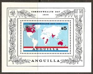 Anguilla 525 MNH 1983 Commonwealth Day Map Sov. Sheet