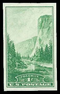 PCBstamps   US # 756 1c Yosemite, green, MNH, (4)