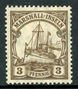 Marshall Islands 1916 Germany 3 Pfg Yacht Ship Watermarked Sc #26 Mint S348