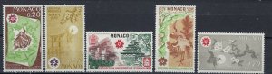 Monaco 253-57 MNH 1970 Osaka Expo