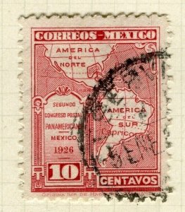 MEXICO; 1926 early Postal Congress issue fine used 10c. value