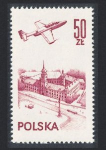 Poland Airplane over Warsaw Contemporary Aviation 50 Zl 1976 MNH SC#C56