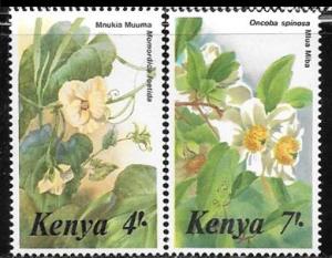 Republic of Kenya 353 - 54 mnh 2017 SCV $12.25  Flowers