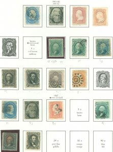 US USED-F/VF STAMP COLLECTION, Several Pages, #63-311, Scott Cat Value $4850.00!