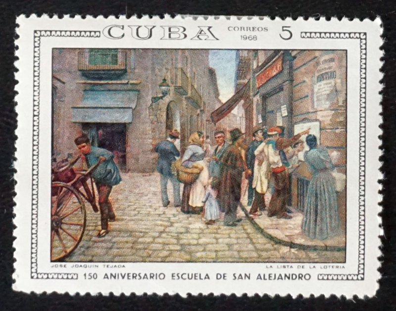 CUBA Sc# 1382  MUSEUM PAINTINGS  5c 1968  used cto