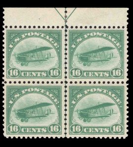 momen: US Stamps #C2 ARROW BLOCK MINT OG NH (H IN MARGIN ONLY) VF LOT #78878