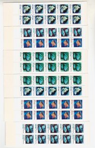 PALAU Sc 13a-b+14a+75a+76a-b NH issue of 1983-85 - ALL SEA LIFE BOOKLETS. Sc$64