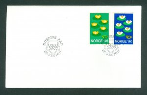 Norway.1977 FDC  Norden IV. Protection Environment. Flowers. Sc# 688-689.