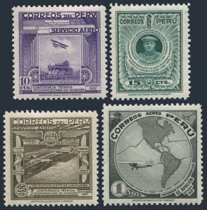 Peru C45-C48,hinged.Mi 383-386. Inter-American Technical Conference,Airmail 1937