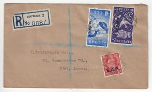 1952 Great Britain Office In Tangier Registered Cover  (YY154)