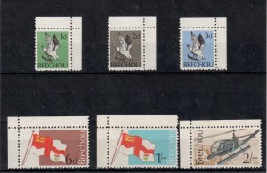 GB Locals : Brecqhou Island  :  1969 (30 Sep),  Set of 6 corner marginals MNH