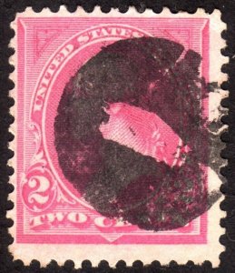 1894, US 2c, Washington, Used, Numeral Fancy cancel, Sc 248