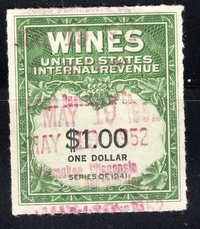 RE173 used Wine Stamp