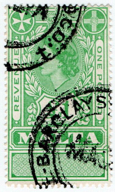 (I.B) Malta Revenue : Duty Stamp £1