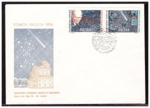 POLAND 1986 Halley's comet FDC