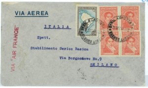 aa3043 - ARGENTINA - POSTAL HISTORY -  AIRMAIL COVER to ITALY  Air France 1937
