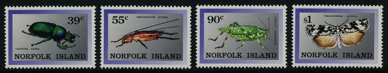 Norfolk Island 448-51 MNH Insects