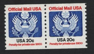 United States MINT Scott Number O135 COIL PAIR  MNH  VF  #3  -  BARNEYS 