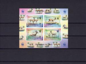 Niger 1998 WWF DORCAS GAZELLE s/s Imperforated Mint (NH)