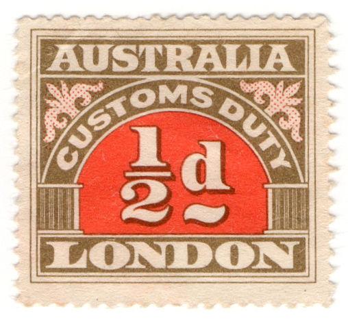 (I.B) Australia Revenue : Customs Duty ½d