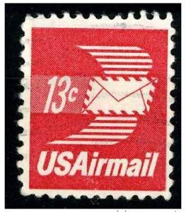 USA 1971 - Scott C79 used - 13c, Winged Envelope 