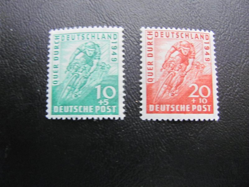 GERMANY 1949 MNH SC B304-5 BICYCLE TOURING SET XF 20 EUROS (114)