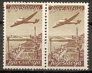 Yugoslavia C17,C23 MNH 1940 50p Airmail Views Se-tenant Pair