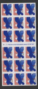 US Sc 2598 1994 29c Eagle stamp booklet pane mint NH