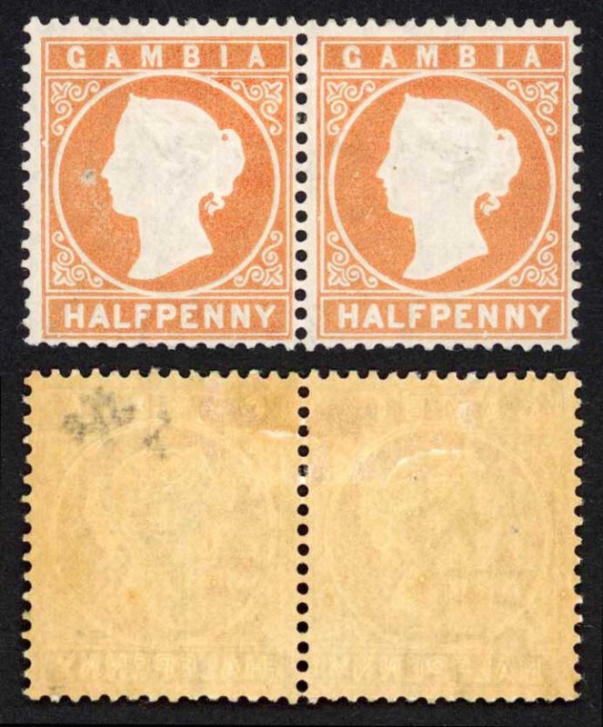 Gambia SG10B/11B 1/2d Wmk CC Upright Comb Perf 3rd printing 58500 printed M/M